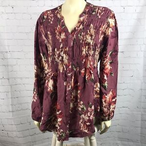 Torrid Ruched Buttondown Blouse Hi-low hem. NWT Detatched Size 12
